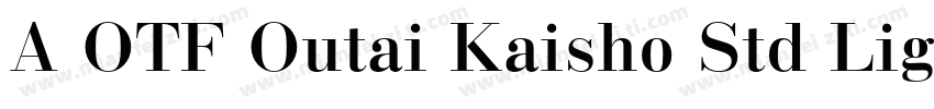 A OTF Outai Kaisho Std Light字体转换